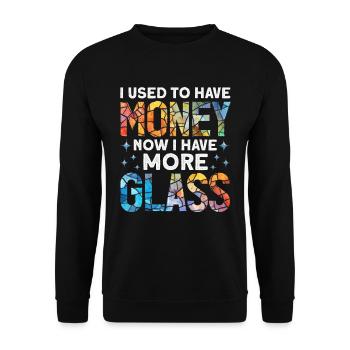 Drôle de vitrail - Sweat-shirt Unisexe - noir - Devant - Alina (178cm) & Michal (187cm)