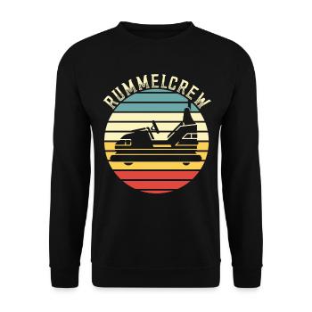 Amusement park, funfair, fair, bumper cars - Unisex Sweatshirt - black - Front - Alina (178cm) & Michal (187cm)