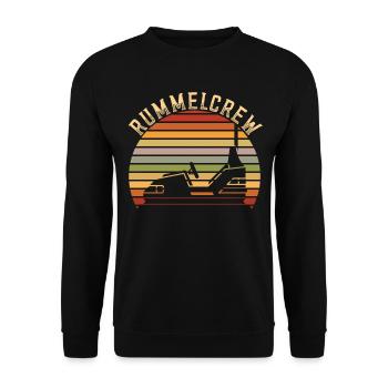 Freizeitpark Kirmes Rummel Autoscooter - Unisex Pullover - Schwarz - Vorne - Alina (178cm) & Michal (187cm)