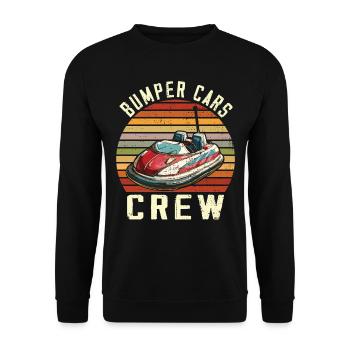Freizeitpark Kirmes Rummel Autoscooter - Unisex Pullover - Schwarz - Vorne - Alina (178cm) & Michal (187cm)
