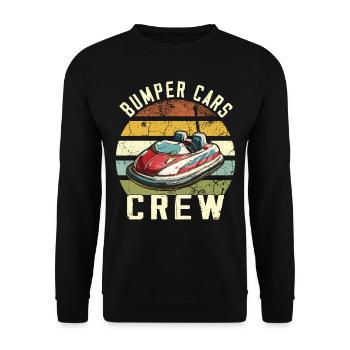 Amusement park, funfair, fair, bumper cars - Unisex Sweatshirt - black - Front - Alina (178cm) & Michal (187cm)