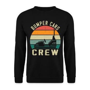 Freizeitpark Kirmes Rummel Autoscooter - Unisex Pullover - Schwarz - Vorne - Alina (178cm) & Michal (187cm)