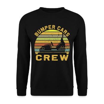 Amusement park, funfair, fair, bumper cars - Unisex Sweatshirt - black - Front - Alina (178cm) & Michal (187cm)
