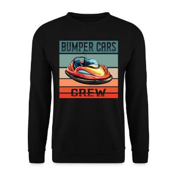 Amusement park, funfair, fair, bumper cars - Unisex Sweatshirt - black - Front - Alina (178cm) & Michal (187cm)