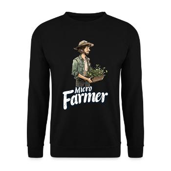 Microgreen Agriculture Gartenarbeit - Unisex Pullover - Schwarz - Vorne - Alina (178cm) & Michal (187cm)