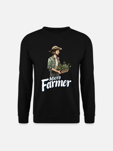 Microgreen Agriculture Gartenarbeit - Unisex Pullover - Schwarz