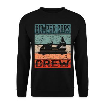 Freizeitpark Kirmes Rummel Autoscooter - Unisex Pullover - Schwarz - Vorne - Alina (178cm) & Michal (187cm)