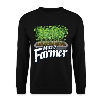 Microgreen Agriculture Gartenarbeit - Unisex Pullover - Schwarz - Vorne - Alina (178cm) & Michal (187cm)