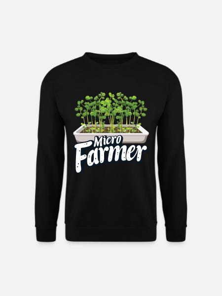 Microgreen Agriculture Gartenarbeit - Unisex Pullover - Schwarz