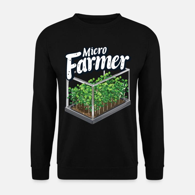 Microgreen Agriculture Gartenarbeit - Unisex Pullover - Schwarz