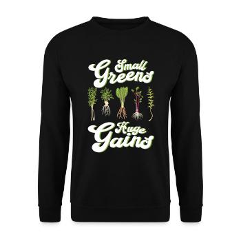 Microgreen Agriculture Gardening - Unisex Sweatshirt - black - Front - Alina (178cm) & Michal (187cm)