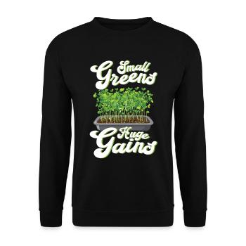 Microgreen Agriculture Gardening - Unisex Sweatshirt - black - Front - Alina (178cm) & Michal (187cm)