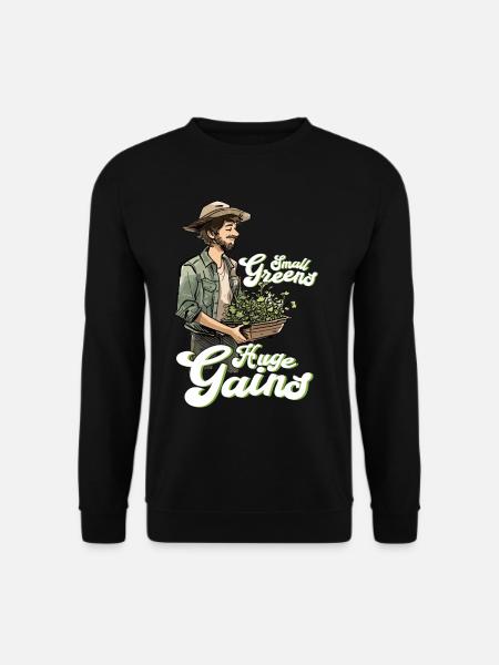 Microgreen Agriculture Gartenarbeit - Unisex Pullover - Schwarz