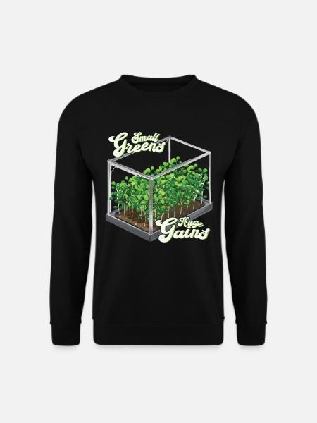Microgreen Agriculture Gartenarbeit - Unisex Pullover - Schwarz