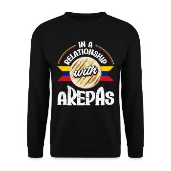 Arepas Colombian Venezuela Food - Unisex Sweatshirt - black - Front - Alina (178cm) & Michal (187cm)