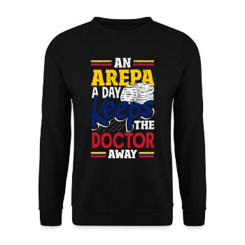 Arepas Colombian Venezuela Food - Unisex Sweatshirt - black - Front - Alina (178cm) & Michal (187cm)