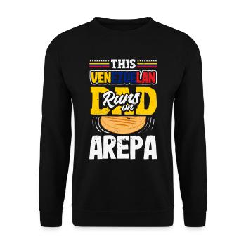 Arepas Colombien Venezuela Nourriture - Sweat-shirt Unisexe - noir - Devant - Alina (178cm) & Michal (187cm)