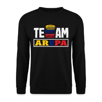 Arepas Colombien Venezuela Nourriture - Sweat-shirt Unisexe - noir - Devant - Alina (178cm) & Michal (187cm)