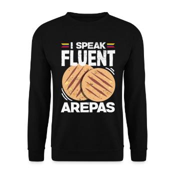 Arepas Colombien Venezuela Nourriture - Sweat-shirt Unisexe - noir - Devant - Alina (178cm) & Michal (187cm)