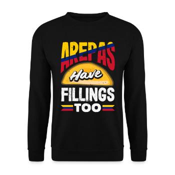 Arepas Colombien Venezuela Nourriture - Sweat-shirt Unisexe - noir - Devant - Alina (178cm) & Michal (187cm)