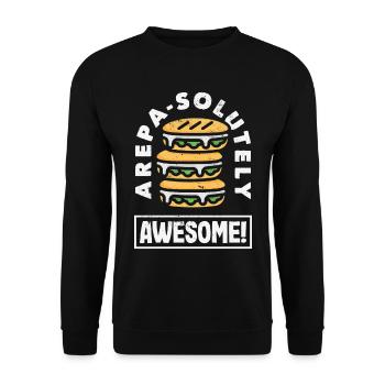 Arepas Colombian Venezuela Food - Unisex Sweatshirt - black - Front - Alina (178cm) & Michal (187cm)