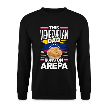 Arepas Colombien Venezuela Nourriture - Sweat-shirt Unisexe - noir - Devant - Alina (178cm) & Michal (187cm)