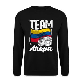 Arepas Colombien Venezuela Nourriture - Sweat-shirt Unisexe - noir - Devant - Alina (178cm) & Michal (187cm)