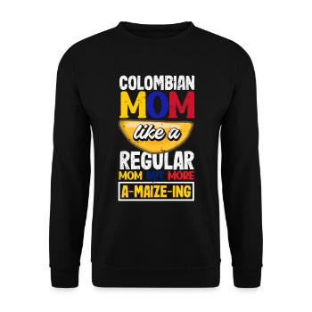 Arepas Colombian Venezuela Food - Unisex Sweatshirt - black - Front - Alina (178cm) & Michal (187cm)