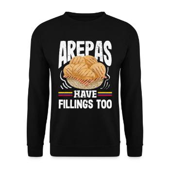 Arepas Colombien Venezuela Nourriture - Sweat-shirt Unisexe - noir - Devant - Alina (178cm) & Michal (187cm)
