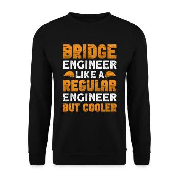 Bridge Construction and Bridge Engineer - Unisex Sweatshirt - black - Front - Alina (178cm) & Michal (187cm)