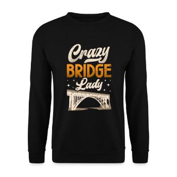 Bridge Construction and Bridge Engineer - Unisex Sweatshirt - black - Front - Alina (178cm) & Michal (187cm)