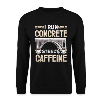 Bridge Construction and Bridge Engineer - Unisex Sweatshirt - black - Front - Alina (178cm) & Michal (187cm)