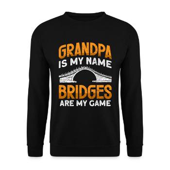 Bridge Construction and Bridge Engineer - Unisex Sweatshirt - black - Front - Alina (178cm) & Michal (187cm)