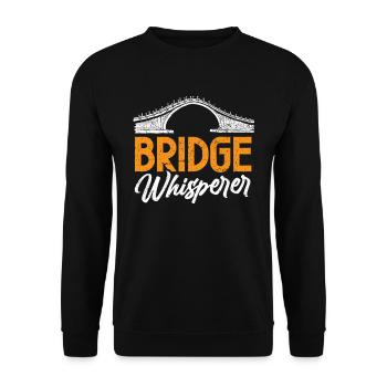 Bridge Construction and Bridge Engineer - Unisex Sweatshirt - black - Front - Alina (178cm) & Michal (187cm)