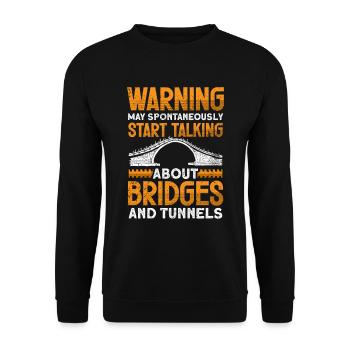 Bridge Construction and Bridge Engineer - Unisex Sweatshirt - black - Front - Alina (178cm) & Michal (187cm)