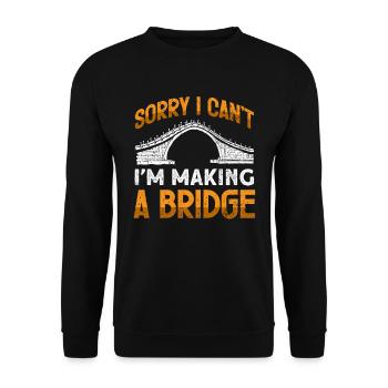 Bridge Construction and Bridge Engineer - Unisex Sweatshirt - black - Front - Alina (178cm) & Michal (187cm)