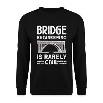 Bridge Construction and Bridge Engineer - Unisex Sweatshirt - black - Front - Alina (178cm) & Michal (187cm)