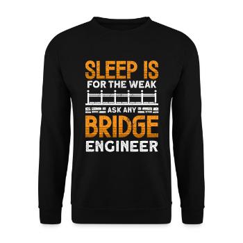 Bridge Construction and Bridge Engineer - Unisex Sweatshirt - black - Front - Alina (178cm) & Michal (187cm)