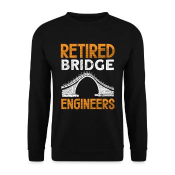 Bridge Construction and Bridge Engineer - Unisex Sweatshirt - black - Front - Alina (178cm) & Michal (187cm)