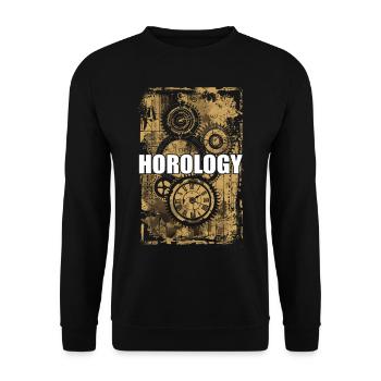 Horlogerie Signification Horloger - Sweat-shirt Unisexe - noir - Devant - Alina (178cm) & Michal (187cm)