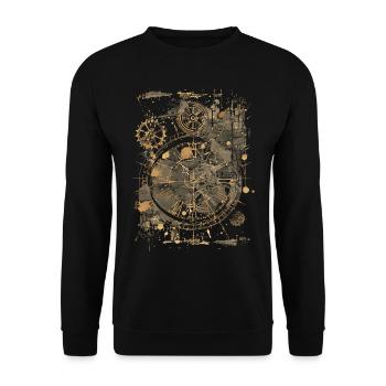 Horlogerie Signification Horloger - Sweat-shirt Unisexe - noir - Devant - Alina (178cm) & Michal (187cm)