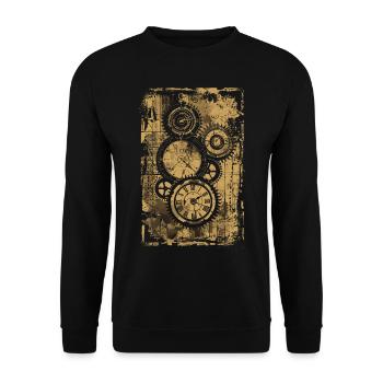 Horlogerie Signification Horloger - Sweat-shirt Unisexe - noir - Devant - Alina (178cm) & Michal (187cm)