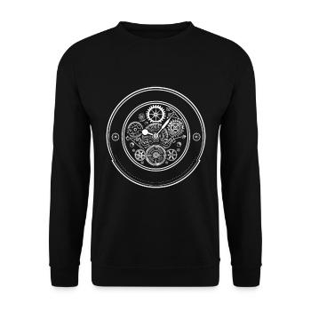Horlogerie Signification Horloger - Sweat-shirt Unisexe - noir - Devant - Alina (178cm) & Michal (187cm)