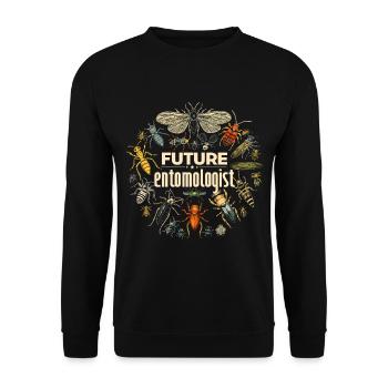 Funny Entomologist Costume Insects - Unisex Sweatshirt - black - Front - Alina (178cm) & Michal (187cm)