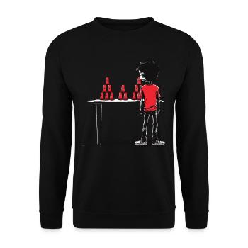 Empilage de gobelets Speed Stacker - Sweat-shirt Unisexe - noir - Devant - Alina (178cm) & Michal (187cm)