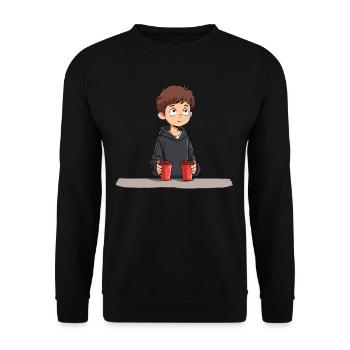 Empilage de gobelets Speed Stacker - Sweat-shirt Unisexe - noir - Devant - Alina (178cm) & Michal (187cm)