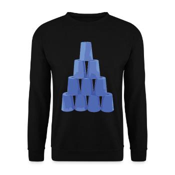 Empilage de gobelets Speed Stacker - Sweat-shirt Unisexe - noir - Devant - Alina (178cm) & Michal (187cm)