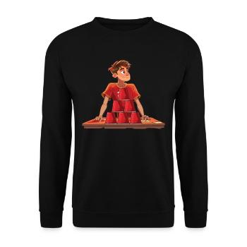Empilage de gobelets Speed Stacker - Sweat-shirt Unisexe - noir - Devant - Alina (178cm) & Michal (187cm)