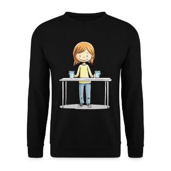 Empilage de gobelets Speed Stacker - Sweat-shirt Unisexe - noir - Devant - Alina (178cm) & Michal (187cm)