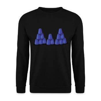 Empilage de gobelets Speed Stacker - Sweat-shirt Unisexe - noir - Devant - Alina (178cm) & Michal (187cm)
